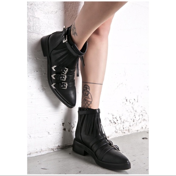 Matisse 'Turner' Kiltie Fringe Moto Buckle Boot - Picture 2 of 7